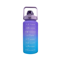 LARGE MIDNIGHT BLUE WATER BOTTLE WITH STRAW