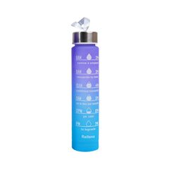 SMALL MIDNIGHT BLUE WATER BOTTLE WITH STRAW