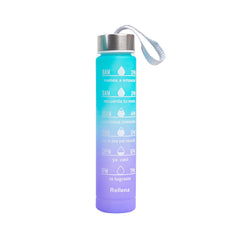 SMALL BLUEBERRY WATER BOTTLE WITH STRAW