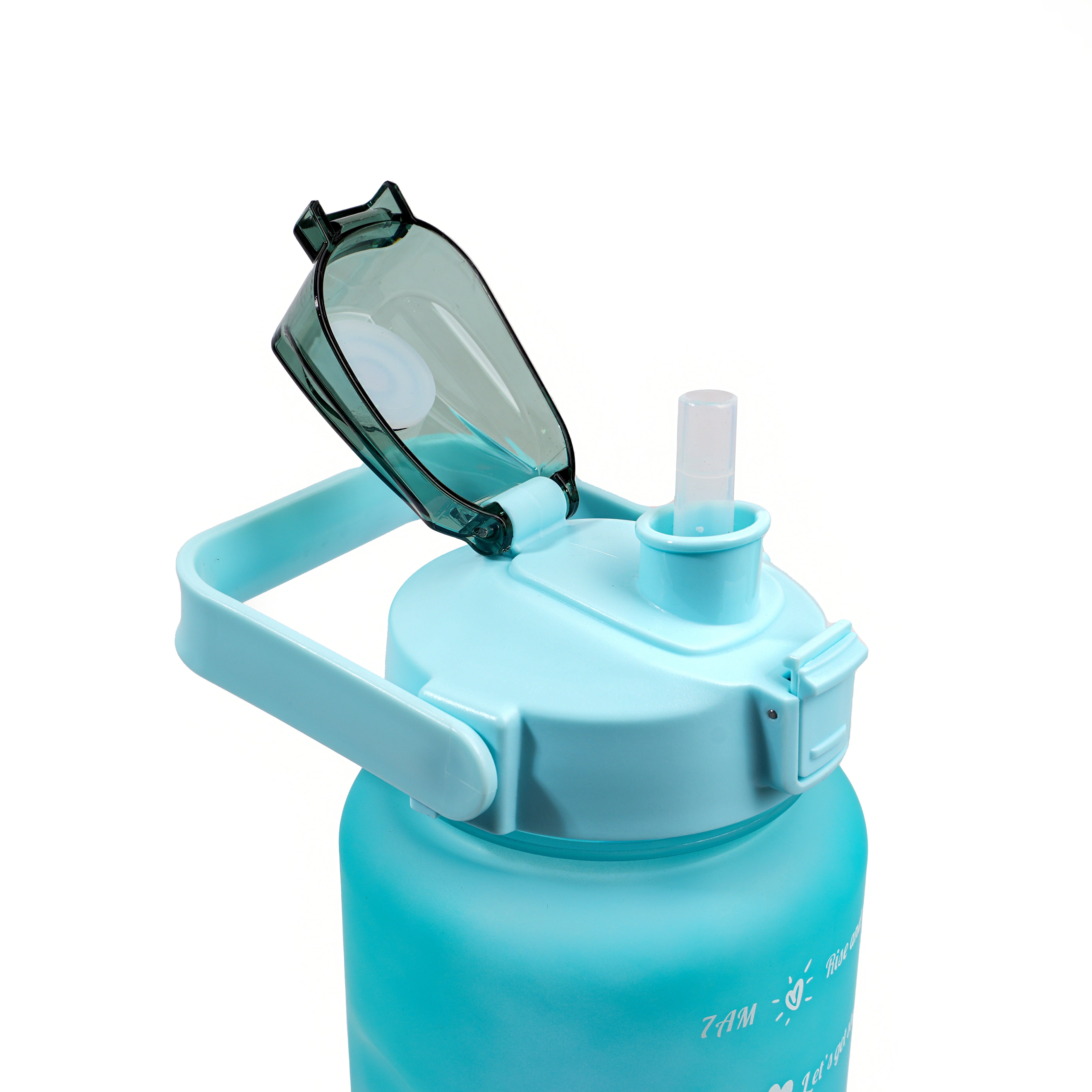 3 PCS TRANSPARENT WATER BOTTLE WITH STRAW