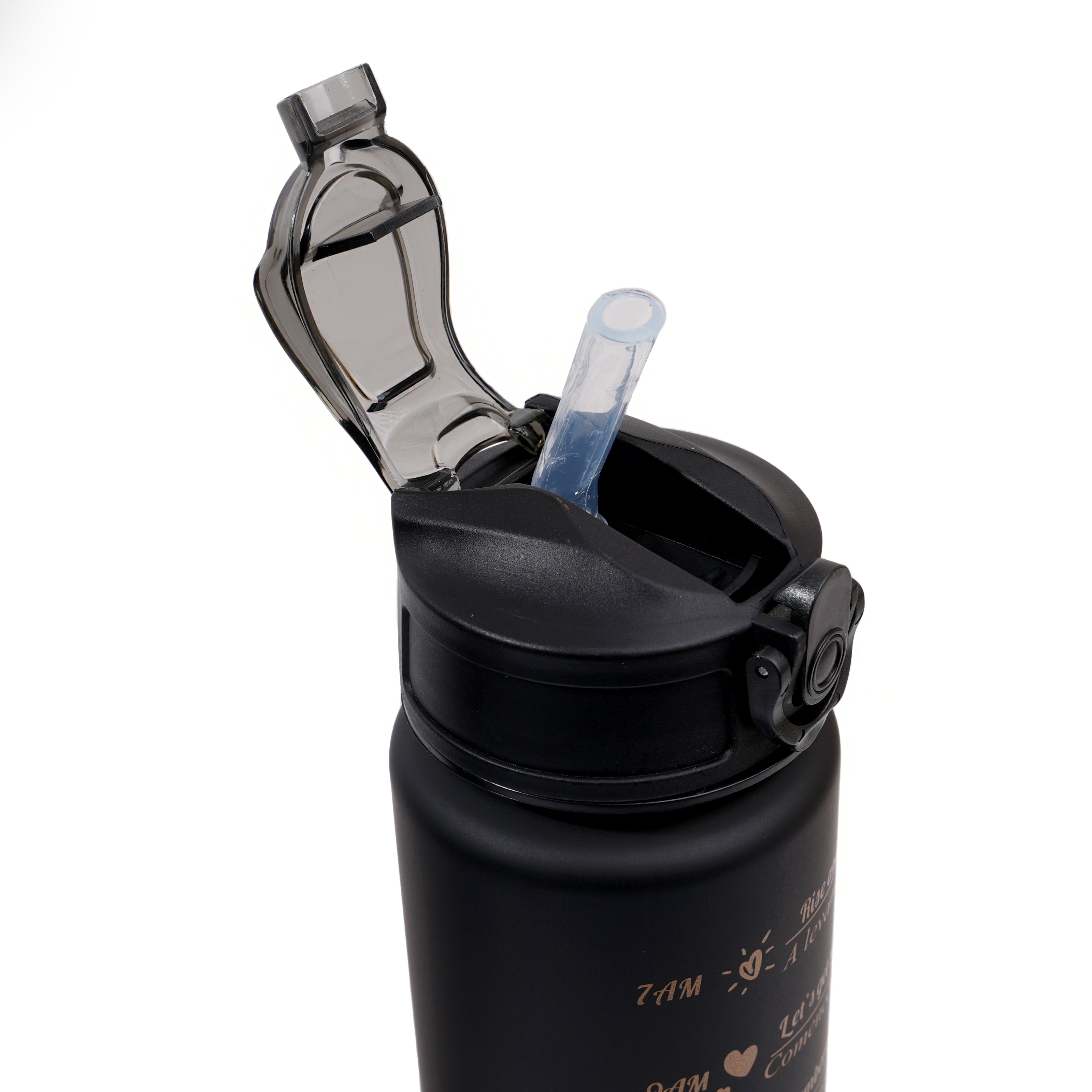 3 PCS TRANSPARENT WATER BOTTLE WITH STRAW