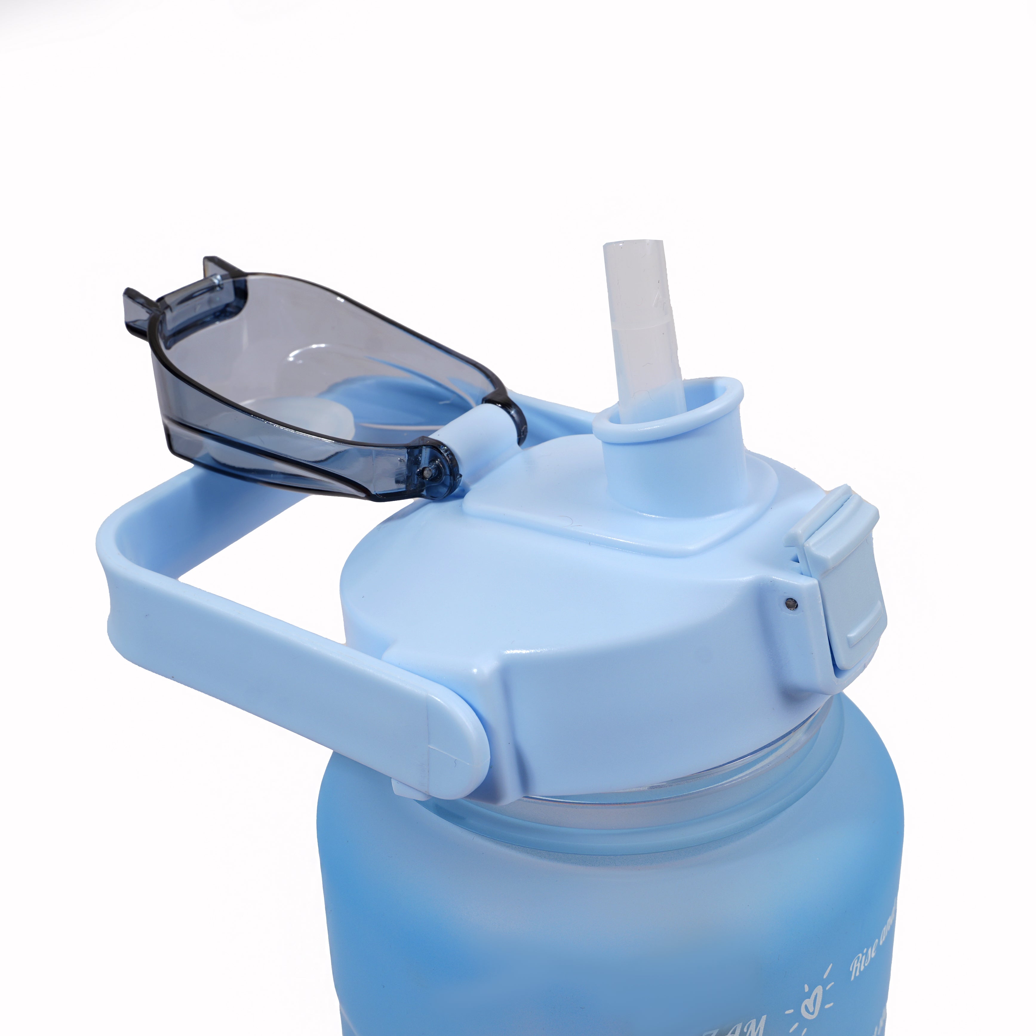 3 PCS TRANSPARENT WATER BOTTLE WITH STRAW