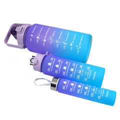 3 PCS TRANSPARENT WATER BOTTLE WITH STRAW
