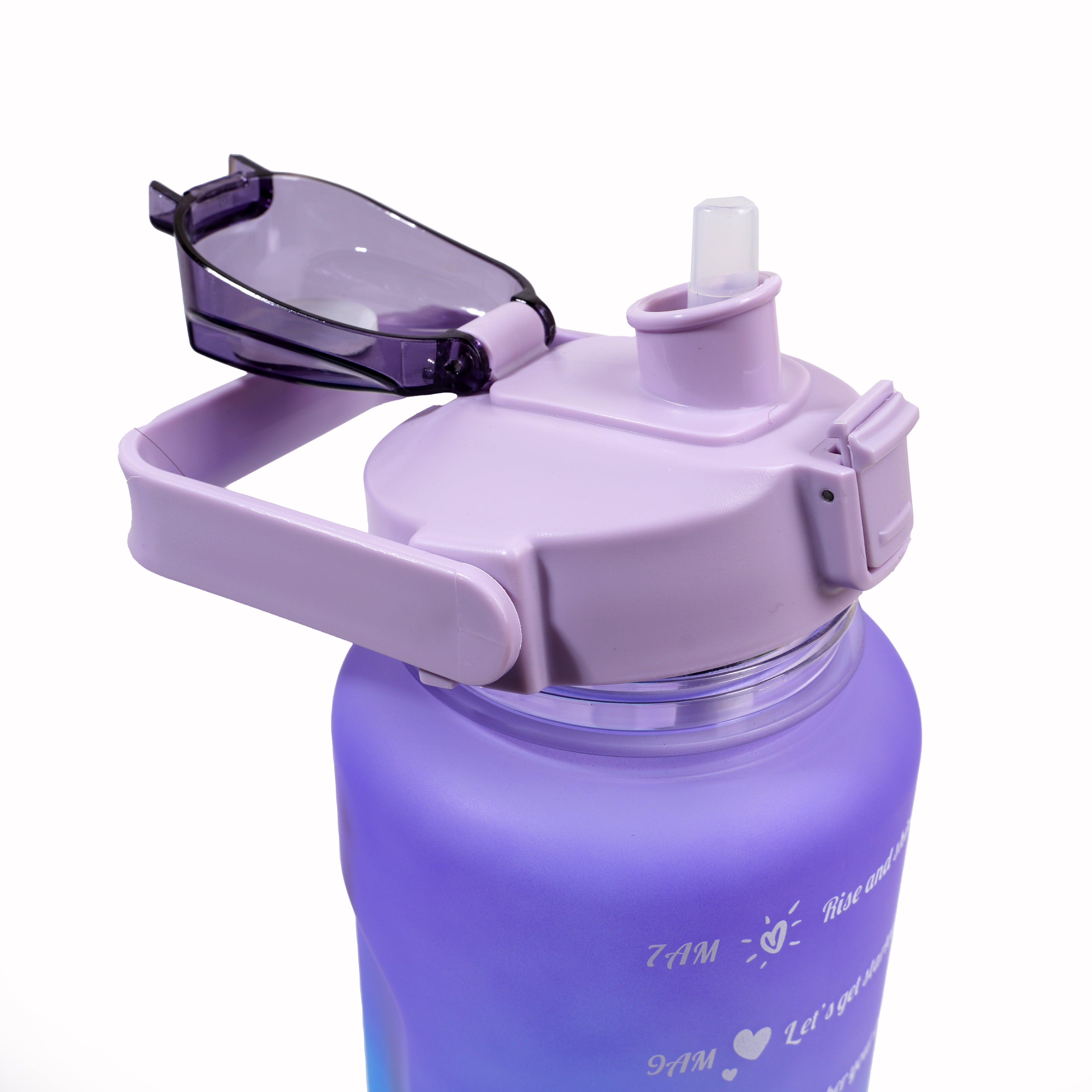 3 PCS TRANSPARENT WATER BOTTLE WITH STRAW