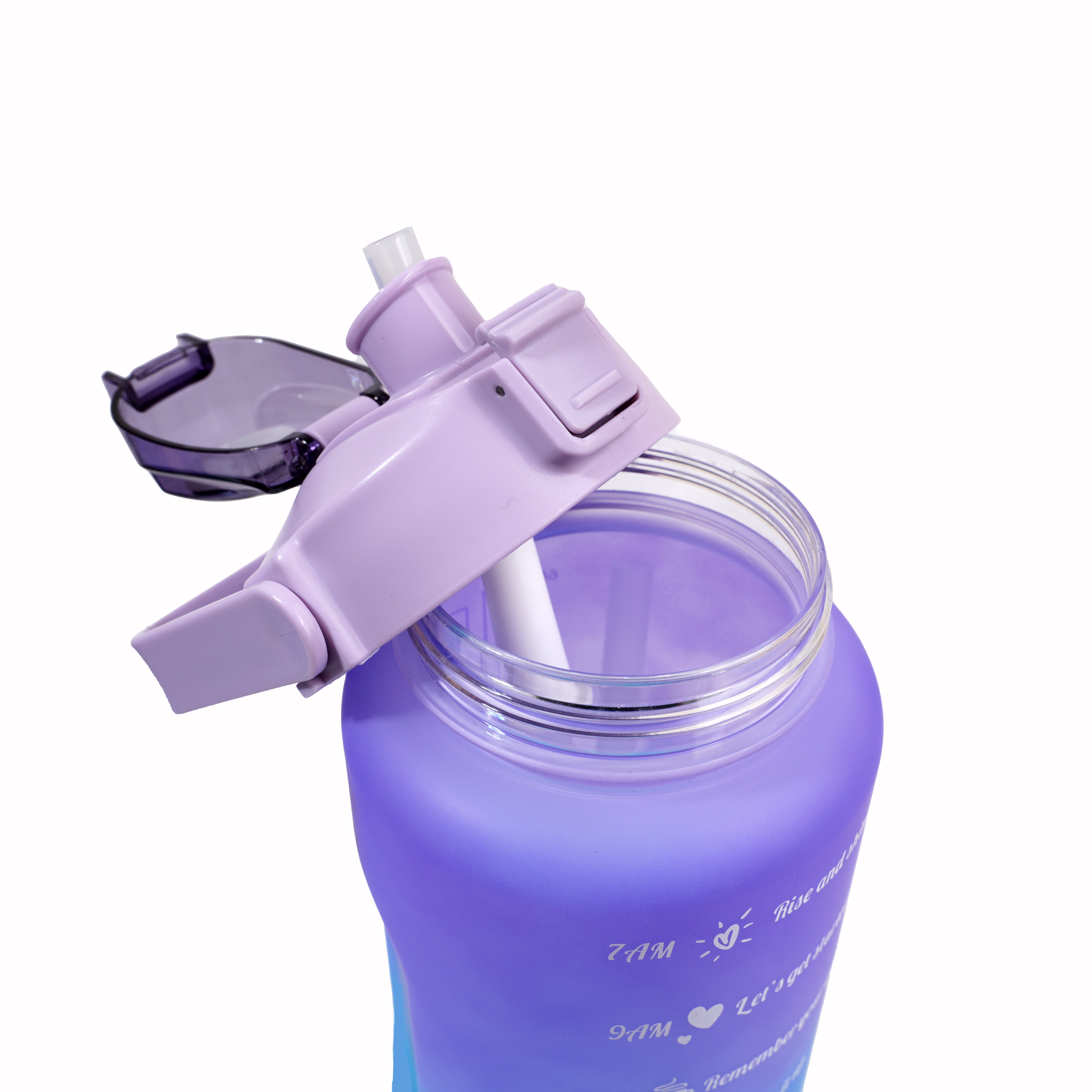 3 PCS TRANSPARENT WATER BOTTLE WITH STRAW