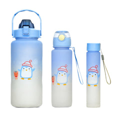 3PCS WATER BOTTLE WITH STRAW