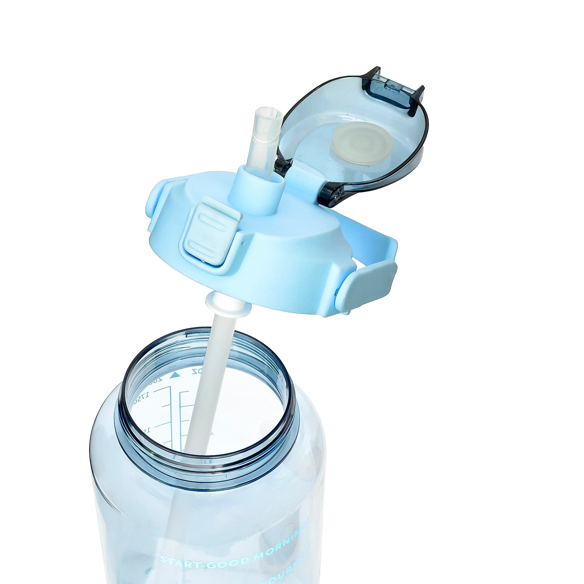 3PCS TRANPARENT WATER BOTTLES WITH STRAW