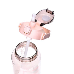 3 PCS TRANSPARENT WATER BOTTLES WITH STRAW