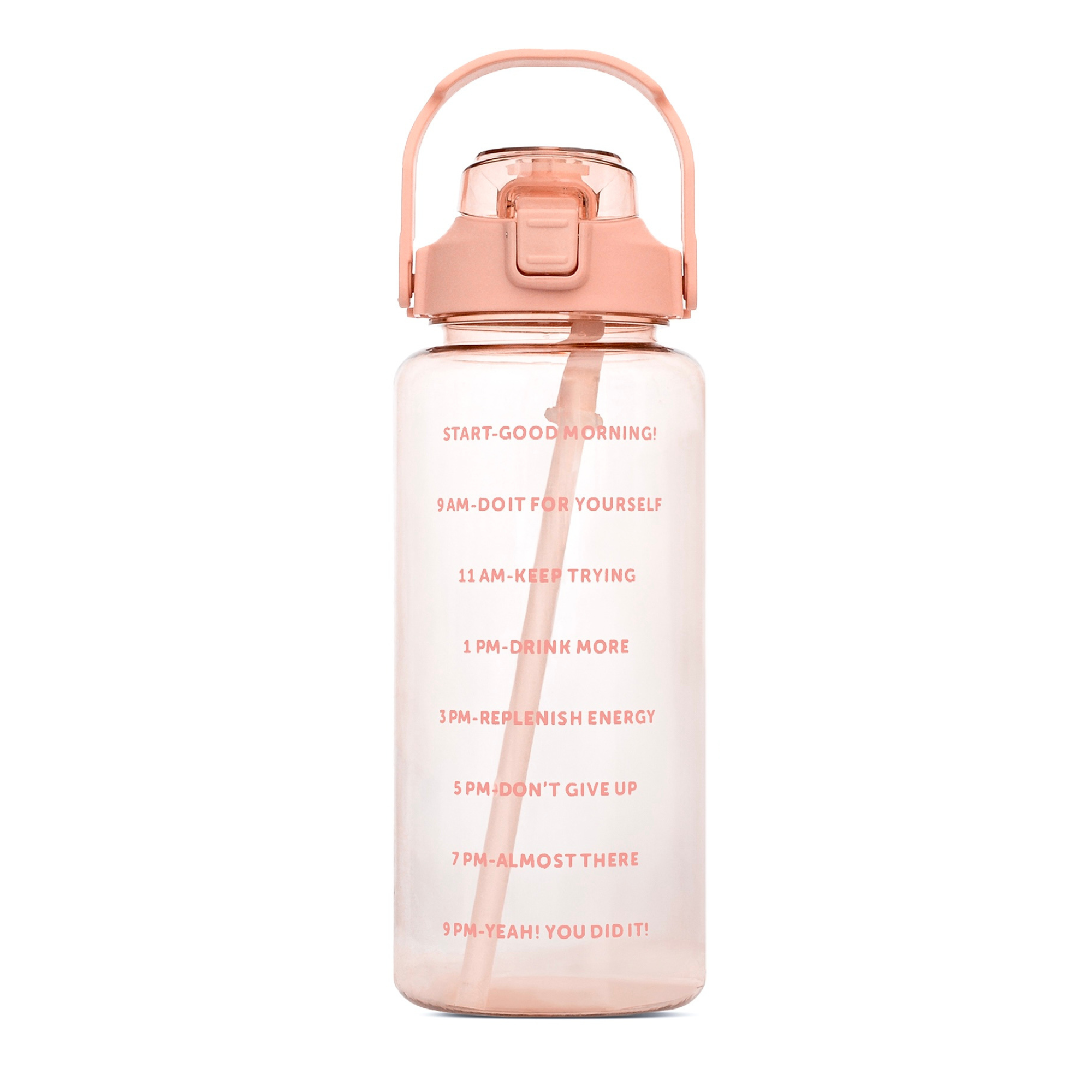 3 PCS TRANSPARENT WATER BOTTLES WITH STRAW
