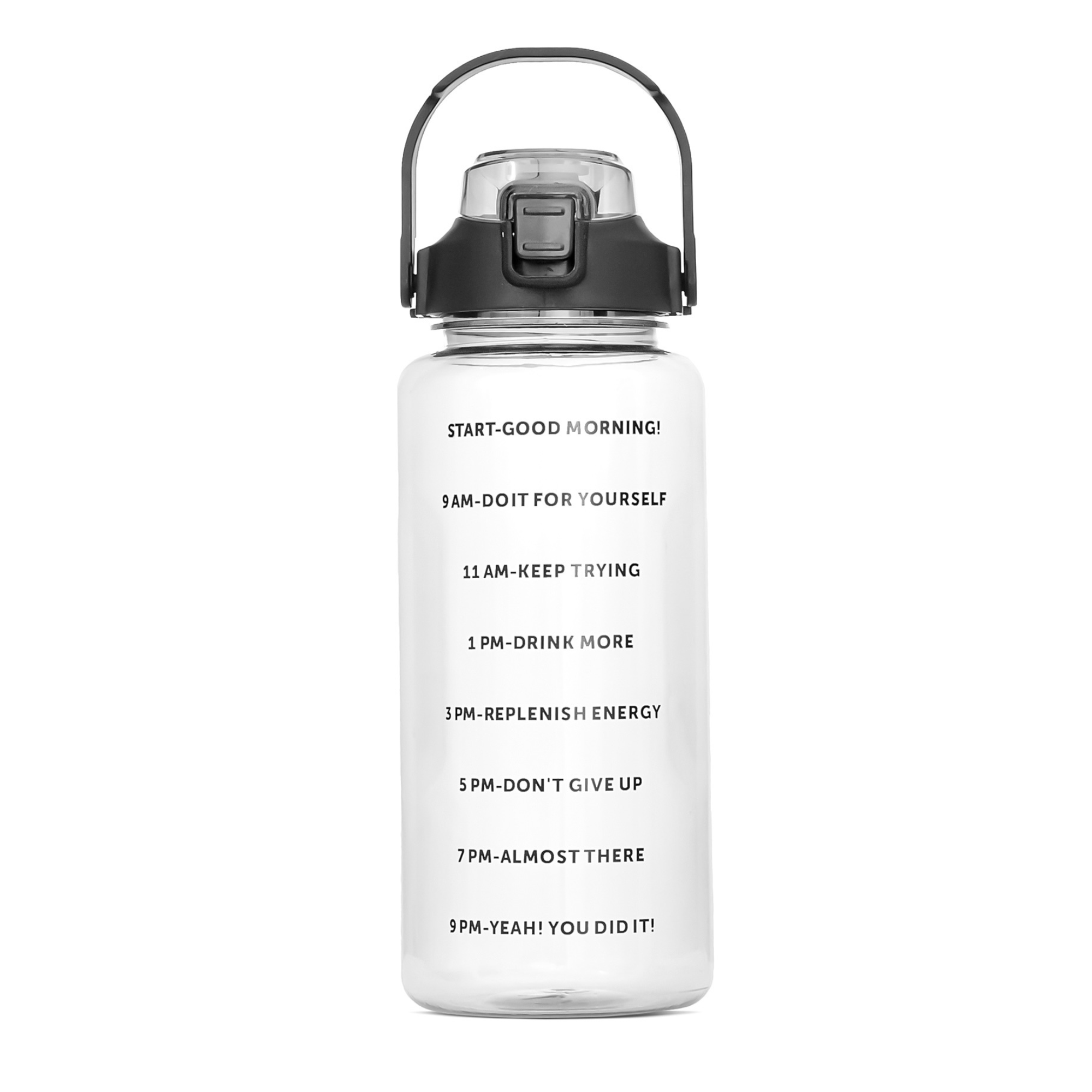 3 PCS TRANPARENT WATER BOTTLES WITH STRAW