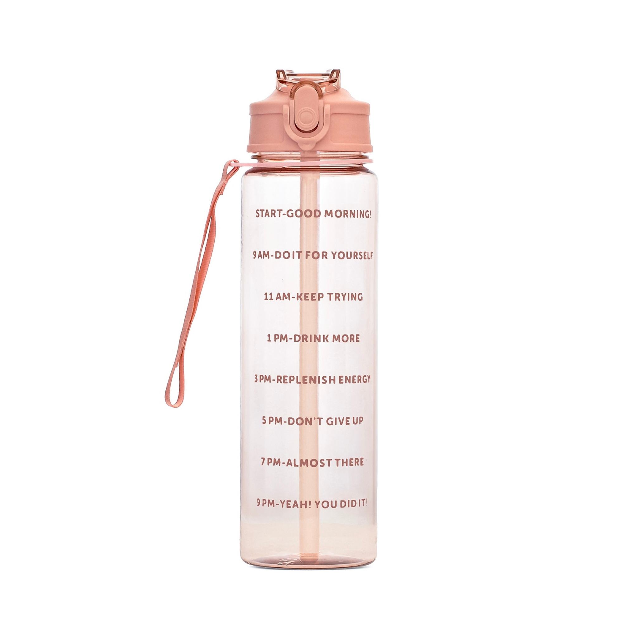 3 PCS TRANSPARENT WATER BOTTLES WITH STRAW