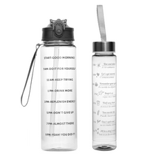 3 PCS TRANPARENT WATER BOTTLES WITH STRAW
