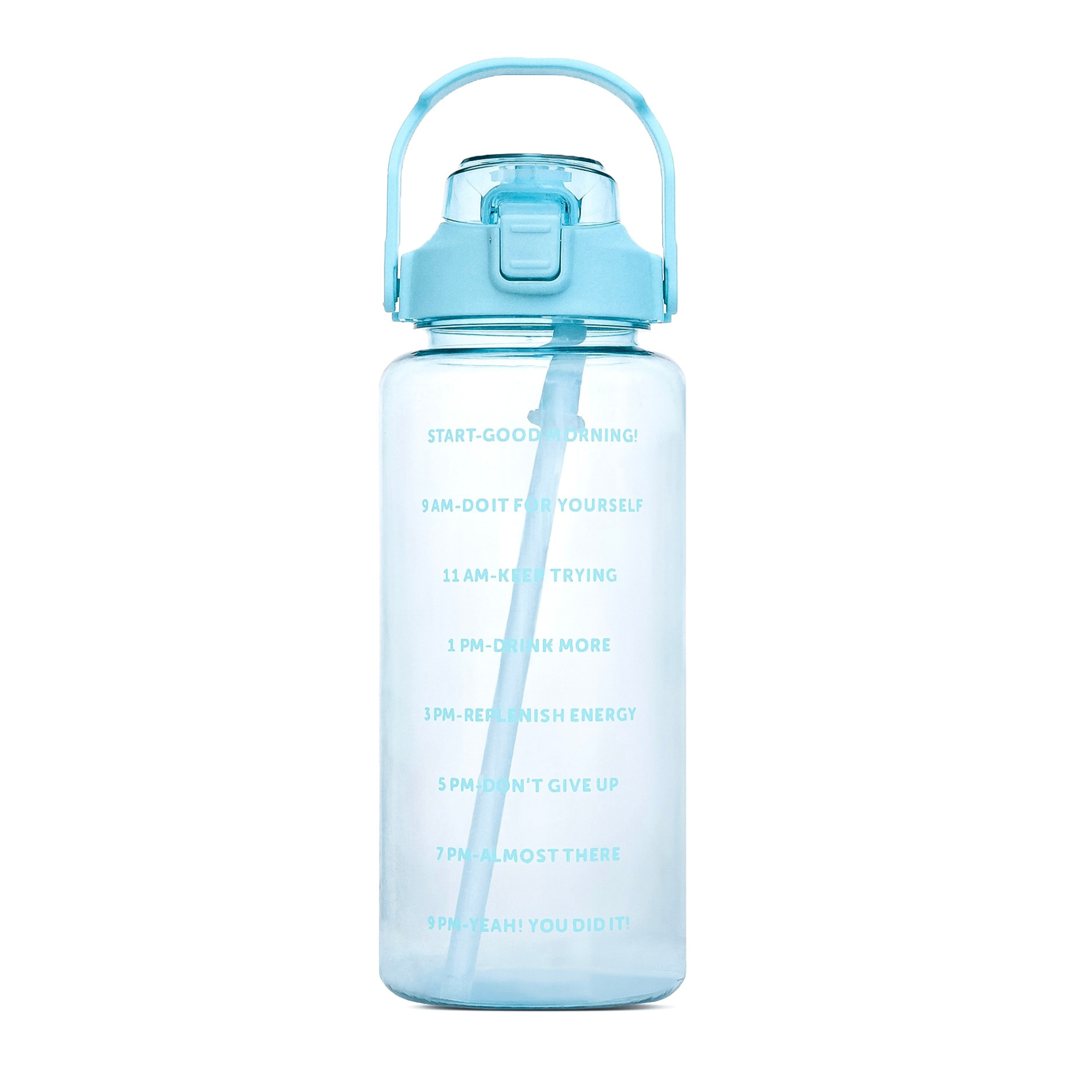 3PCS TRANPARENT WATER BOTTLES WITH STRAW