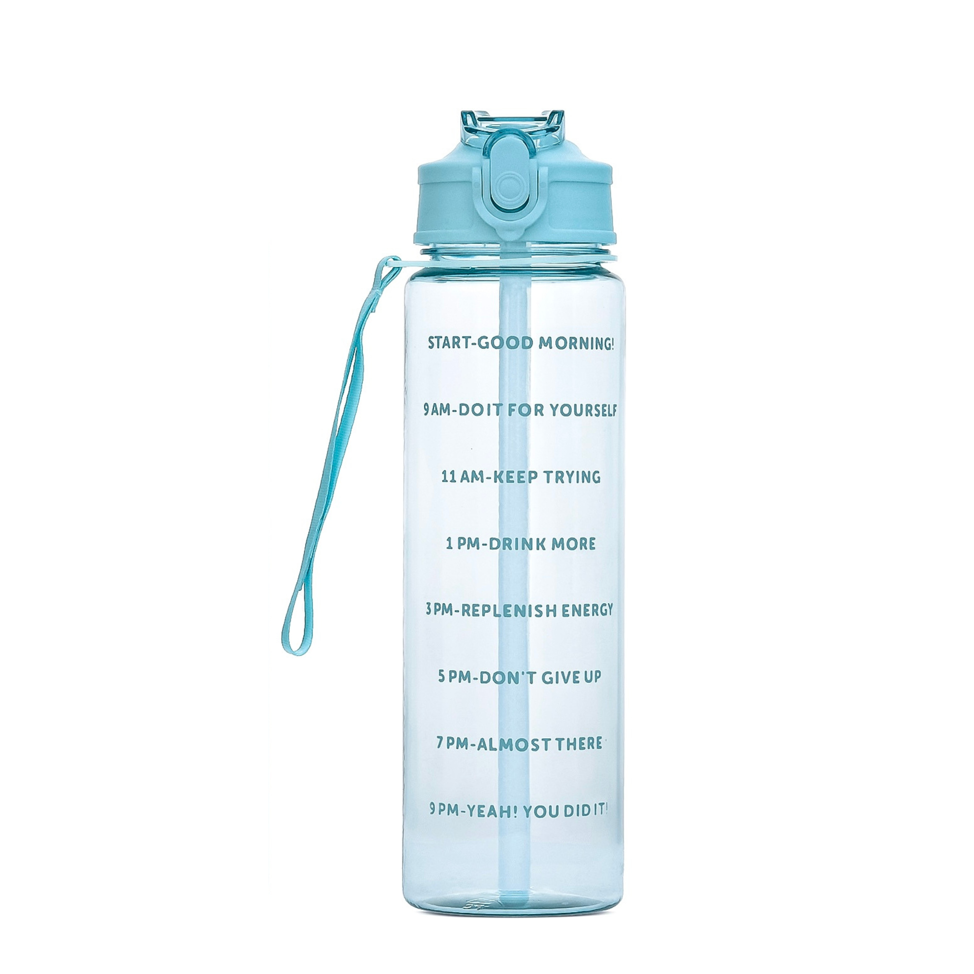 3PCS TRANPARENT WATER BOTTLES WITH STRAW